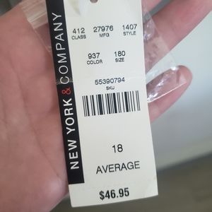 New York & Company plaid dress pants 18r